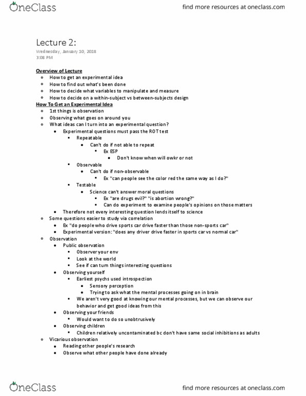 PSY379H5 Lecture Notes - Lecture 2: Social Sciences Citation Index, Psyclit, Psycinfo thumbnail