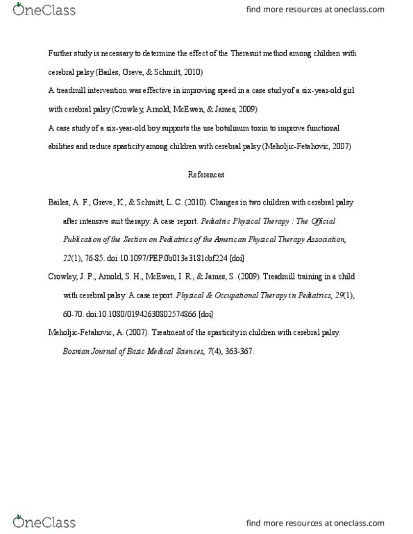 PHY100H1 Lecture Notes - Lecture 13: Cerebral Palsy, Botulinum Toxin, Spasticity thumbnail