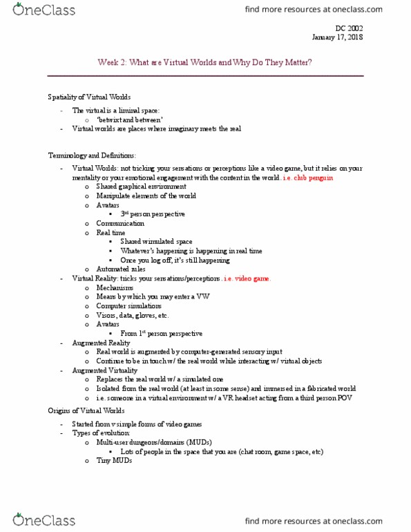 Digital Communication 2002A/B Lecture Notes - Lecture 1: Augmented Reality, List Of Playstation Home Game Spaces, Chat Room thumbnail