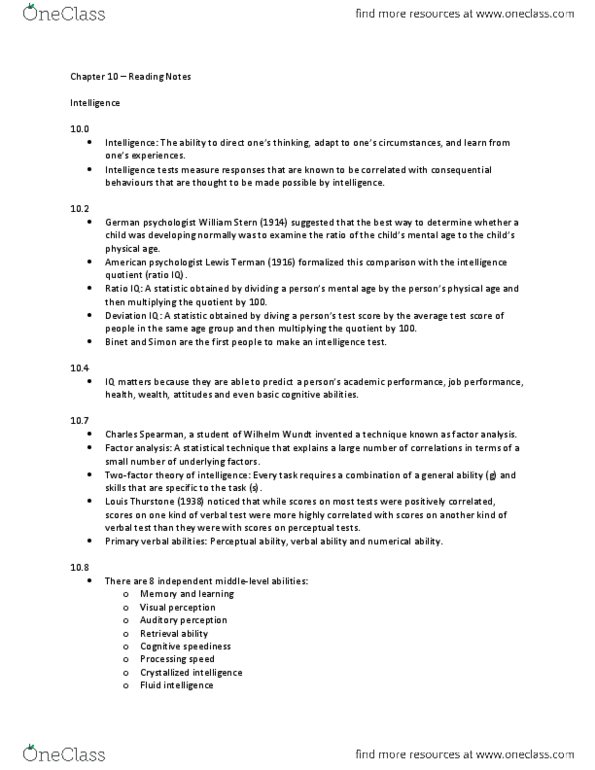 PSYA02H3 Chapter Notes - Chapter 10: Adderall, Methylphenidate, Wilhelm Wundt thumbnail