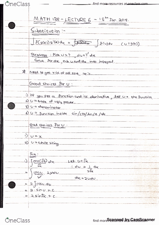 MATH138 Lecture 6: Substitution thumbnail