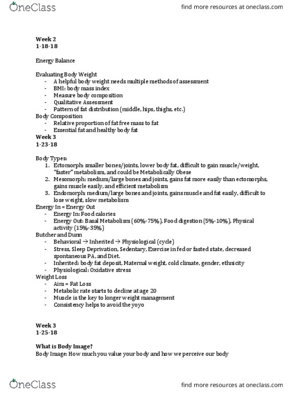 HHS 231 Lecture Notes - Lecture 2: Oxidative Stress, Binge Eating Disorder, Binge Eating thumbnail