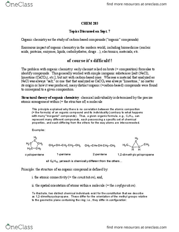 CHEM 213 Lecture Notes - Lecture 9: Chch-Dt, Cyclopentane, Organic Compound thumbnail