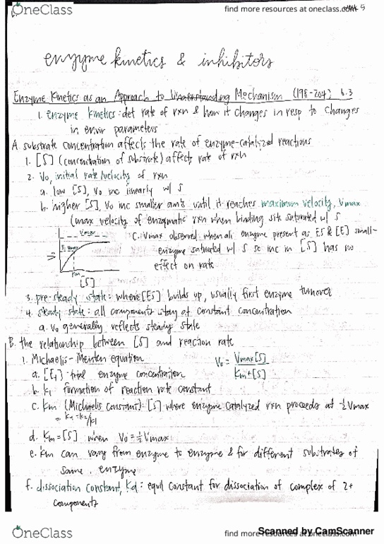 BIO SCI 98 Chapter 6: week 5: enzyme kinetics and inhibitors thumbnail