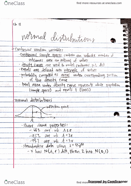 STATS 8 Chapter 11: normal distributions thumbnail