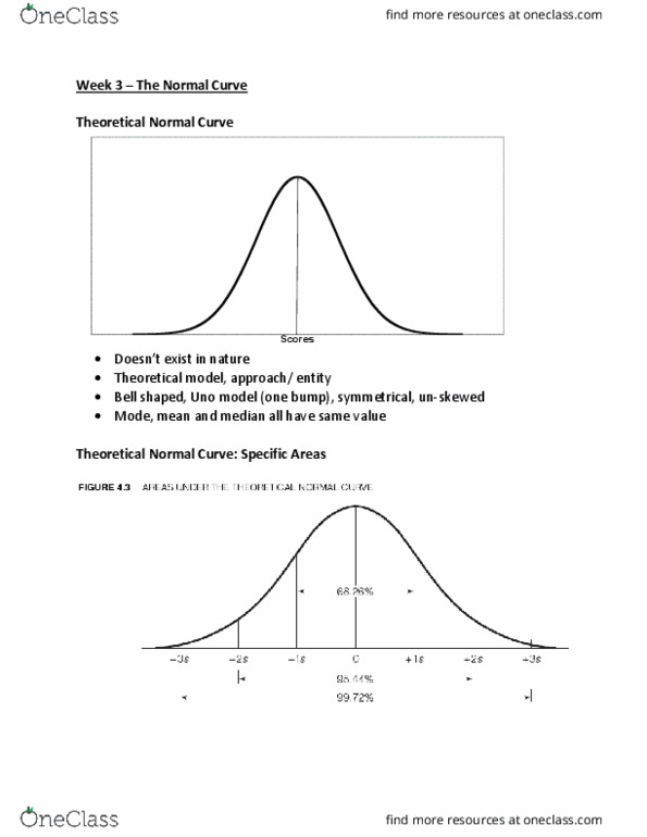 SSCI 2910U Lecture Notes - Lecture 3: Normal Distribution, Standard Score, Standard Deviation thumbnail