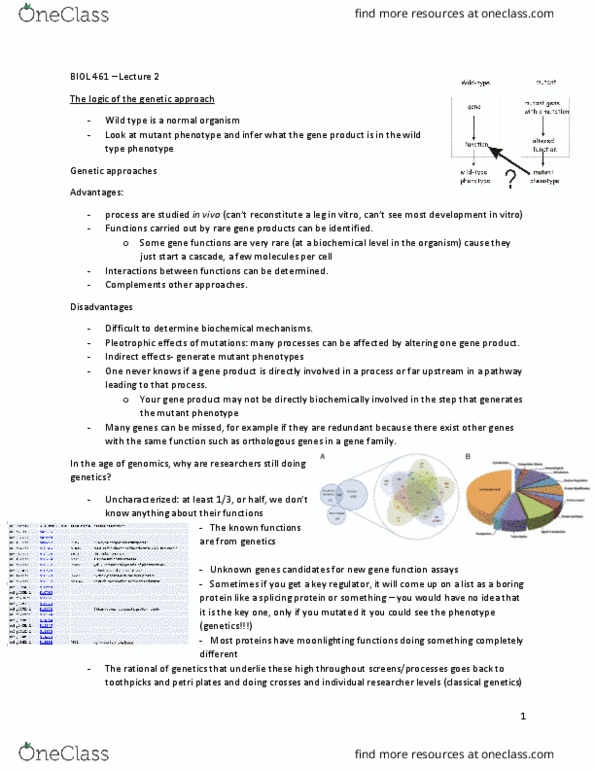 BIOL 461 Lecture Notes - Lecture 3: Wild Type, Arginine, Classical Genetics thumbnail