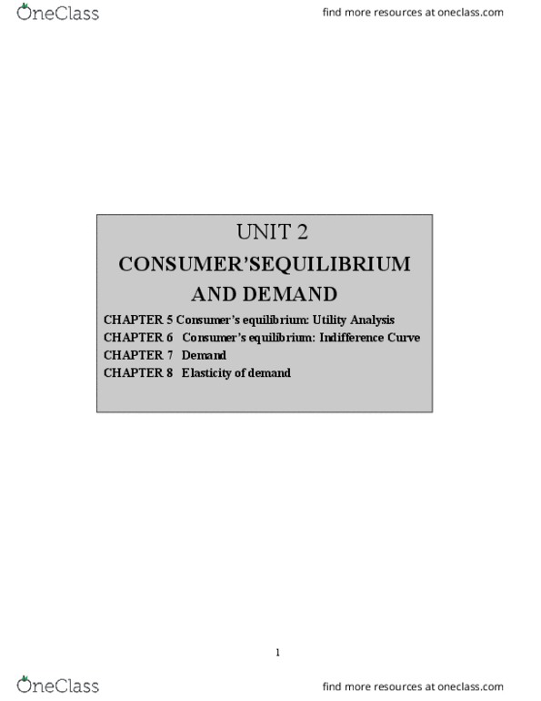 IT 1081C Lecture Notes - Lecture 13: Ordinal Utility, Equilibrium Point, Indifference Curve thumbnail