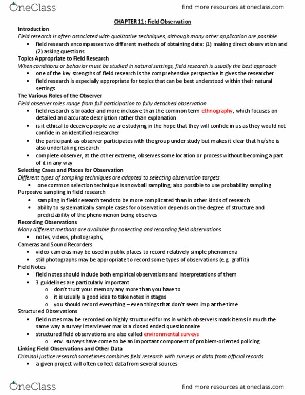 CRIM 220 Chapter Notes - Chapter 11: National Highway Traffic Safety Administration, Motorcycle Helmet, Ethnography thumbnail