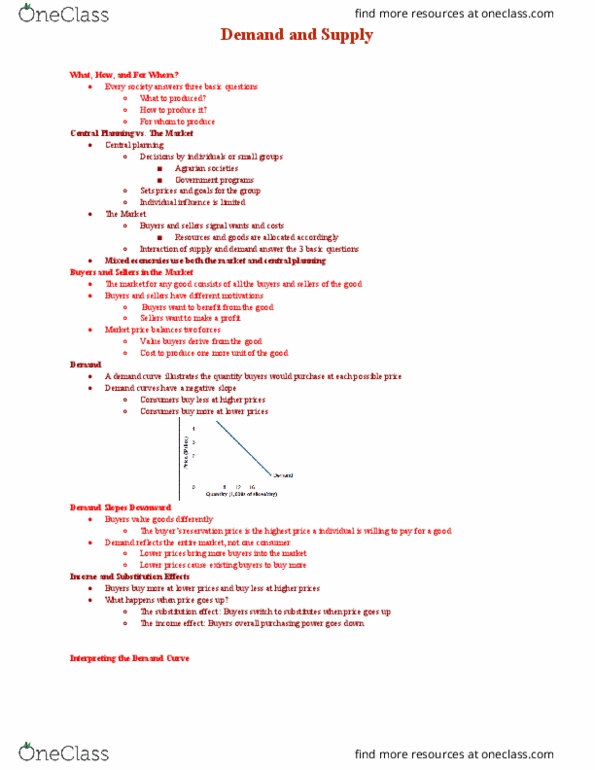ECON 2010 Lecture Notes - Lecture 3: Reservation Price, Demand Curve, Marginal Cost thumbnail