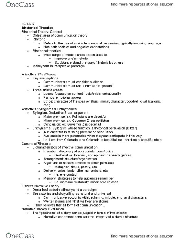 04:192:200 Lecture Notes - Lecture 6: Enthymeme, Syllogism, Consubstantiation thumbnail