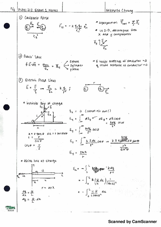 All Educational Materials For PHYS 212 At University Of Illinois UI