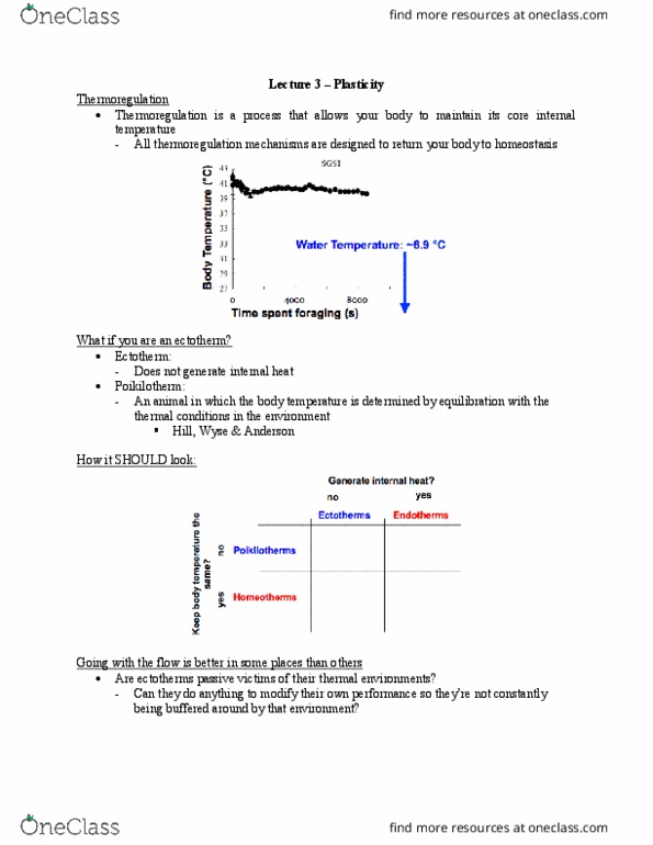 Biology 2601A/B Lecture Notes - Lecture 3: Ectotherm, Poikilotherm, Thermoregulation thumbnail