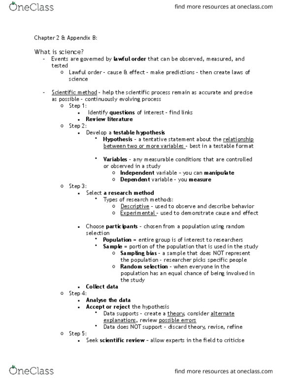 PS102 Chapter Notes - Chapter 2: Sampling Bias, Dependent And Independent Variables, Attention Deficit Hyperactivity Disorder thumbnail