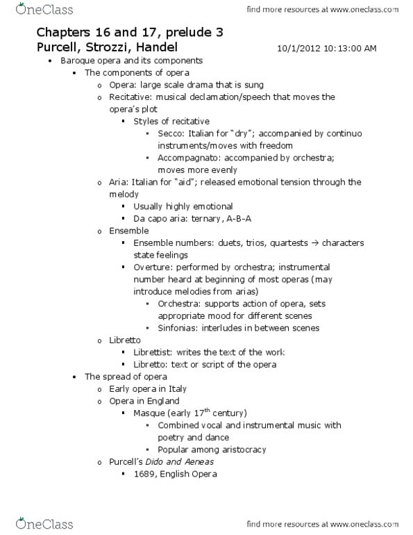 MUS 15 Chapter Notes -Alexia Digital Singles, Oratorio, Minor Chord thumbnail