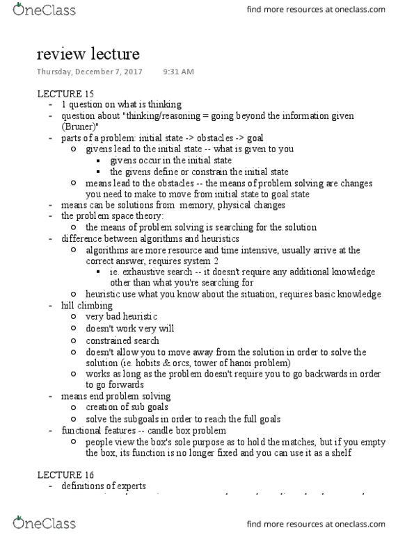 Psychology 2135A/B Lecture Notes - Lecture 23: Base Rate Fallacy, Satisficing, Risk-Seeking thumbnail