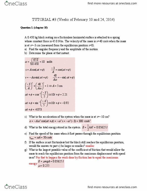 PCS 211 Lecture Notes - Lecture 17: Angular Acceleration, Tuning Fork, Linear Density thumbnail