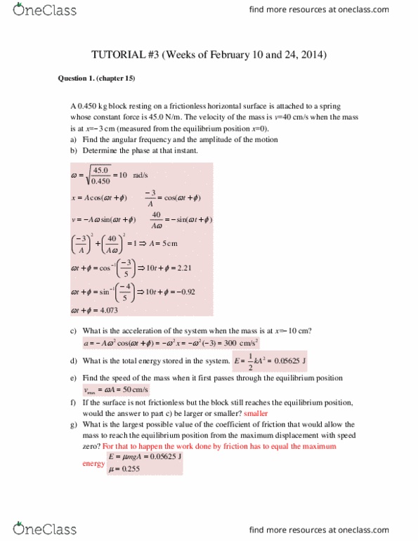 PCS 211 Lecture Notes - Lecture 4: Angular Acceleration, Standing Wave, Linear Density thumbnail