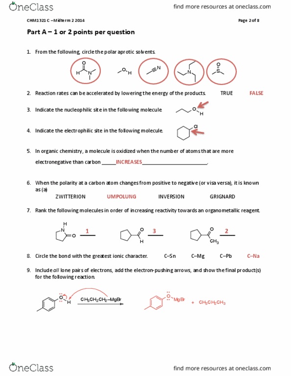 CHM 1321 Lecture Notes - Lecture 3: Diethyl Ether, Phenylmagnesium Bromide, Organometallic Chemistry thumbnail