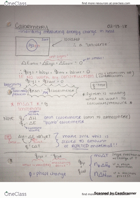 CH 201 Lecture Notes - Lecture 9: Ope, Joule thumbnail