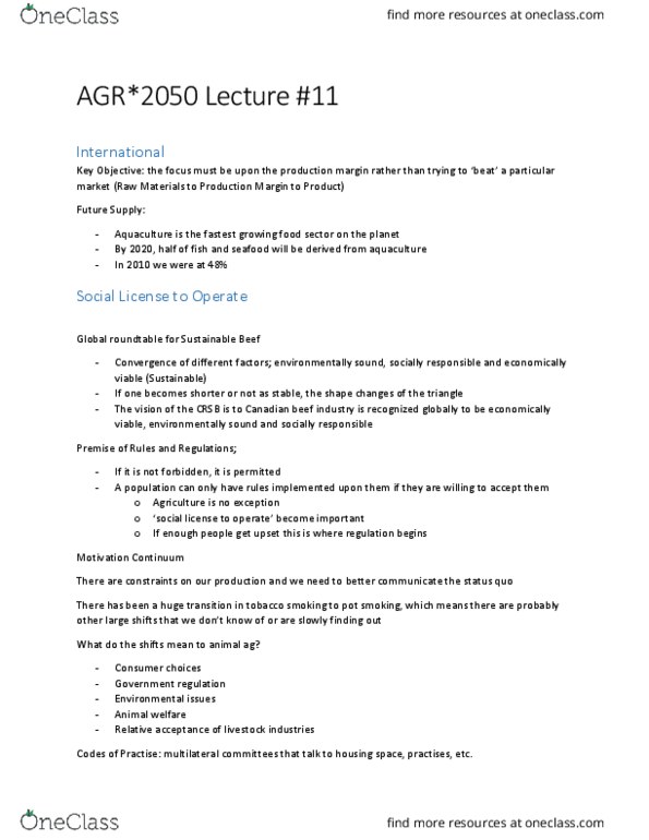 CHEM 1000H Lecture Notes - Lecture 8: Animal Welfare, Carbohydrate, Agroecology thumbnail