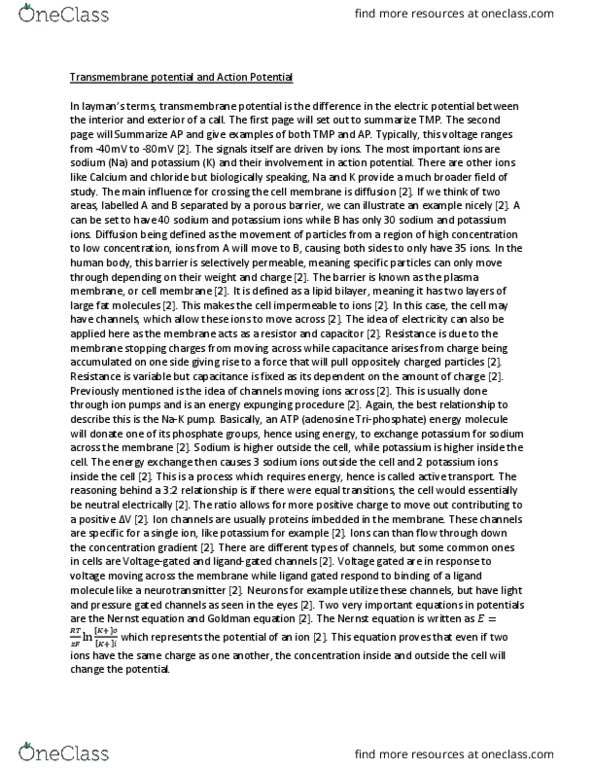 PHYS224 Lecture 20: Transmembrane potential and Action potential thumbnail