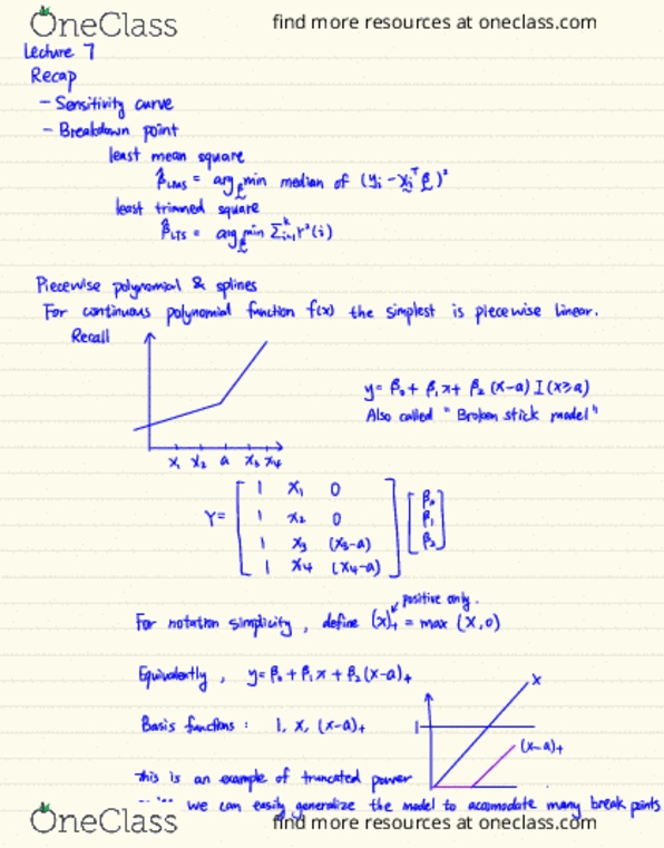 STAT444 Lecture Notes - Lecture 7: Cubic Hermite Spline, Basis Function, Piecewise thumbnail