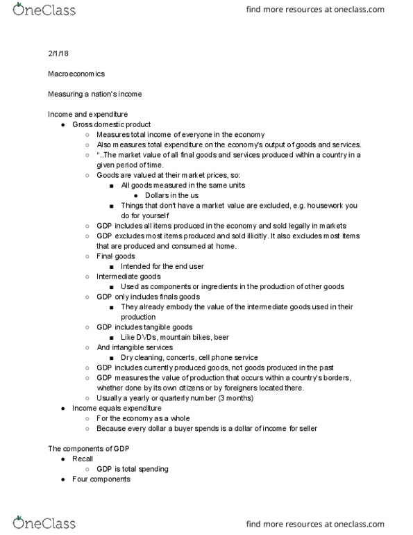 ECO 181 Lecture Notes - Lecture 1: Dry Cleaning, Gdp Deflator thumbnail