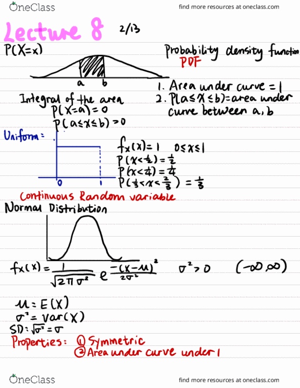 STAT 88 Lecture Notes - Lecture 8: Random Variable thumbnail