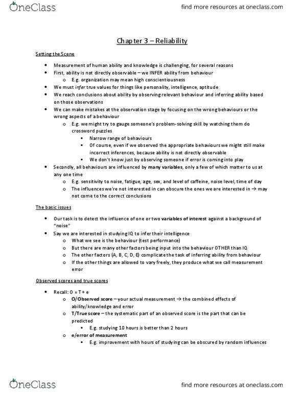 Psychology 2080A/B Lecture Notes - Lecture 3: Observational Error, Random Effects Model, Arteriosclerosis thumbnail