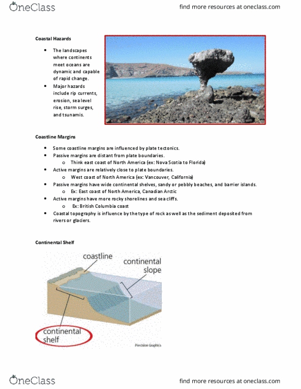 EARTHSC 2GG3 Lecture Notes - Lecture 5: British Columbia Coast, Coastal Erosion, Continental Shelf thumbnail