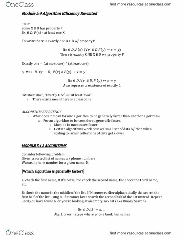 CPSC 121 Lecture Notes - Lecture 16: Binary Search Algorithm thumbnail