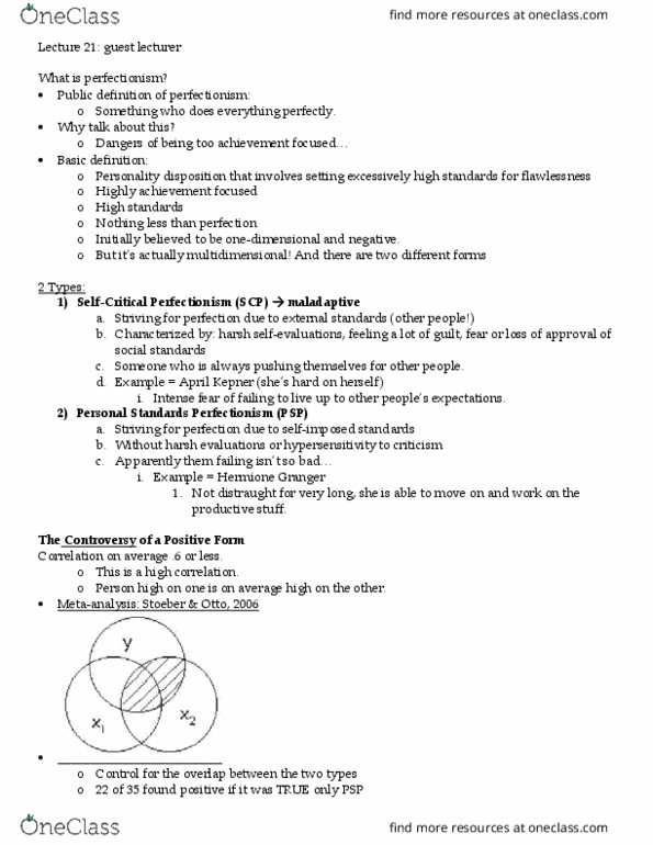 PSYC 471 Lecture Notes - Lecture 21: Hermione Granger, April Kepner, Positive Form thumbnail