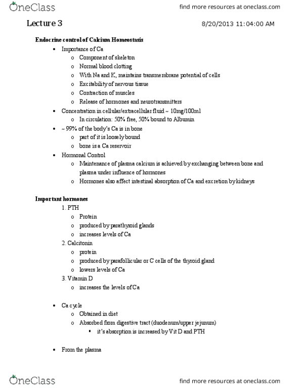 PHGY 210 Lecture Notes - Lecture 3: Bone Resorption, Thyroid, Membrane Potential thumbnail