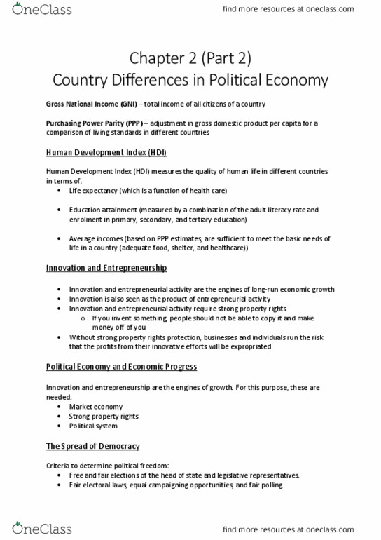 ADM 3318 Lecture Notes - Lecture 5: Gross National Income, Gross Domestic Product, Market Economy thumbnail