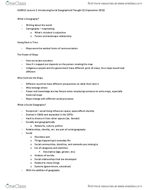 GGRB13H3 Lecture Notes - Lecture 2: Trans Man, Determinism, Scientific Method thumbnail