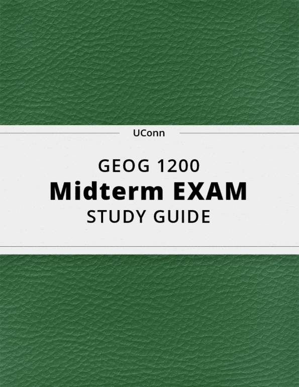 GEOG 1200- Midterm Exam Guide - Comprehensive Notes For The Exam ( 40 ...