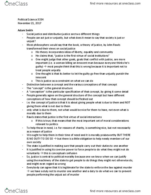 Political Science 3334E Chapter Notes - Chapter Adam Swift: Distributive Justice, Usain Bolt, Meddle thumbnail