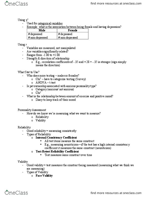 PSY 223 Lecture Notes - Lecture 3: Face Validity, Analysis Of Variance, Psychoanalysis thumbnail