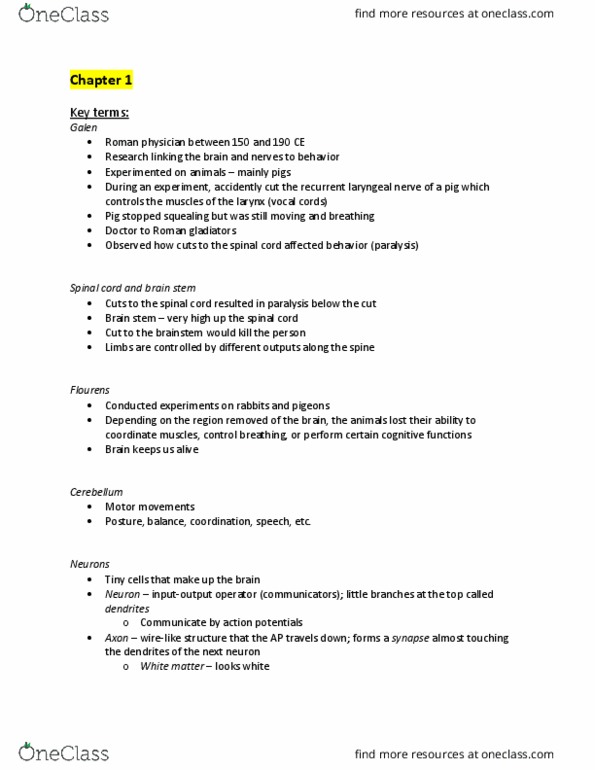 NSCI320 Chapter Notes - Chapter 1-4: Recurrent Laryngeal Nerve, Vocal Folds, Brainstem thumbnail