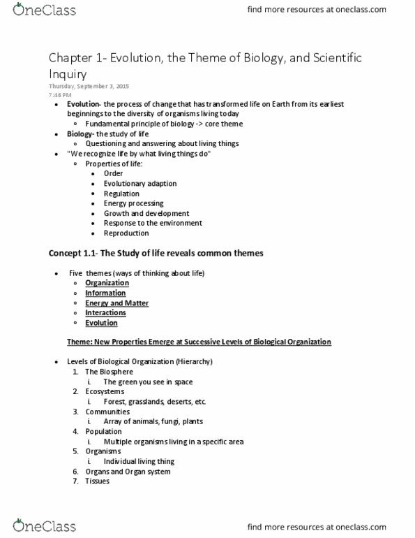 01:830:123 Lecture Notes - Lecture 7: Systems Biology, Organism, Deductive Reasoning thumbnail