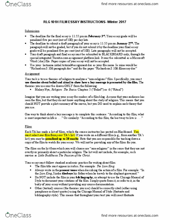 PSY353H5 Lecture Notes - Lecture 3: Microsoft Word, Thesis Statement, Sarah Richardson thumbnail