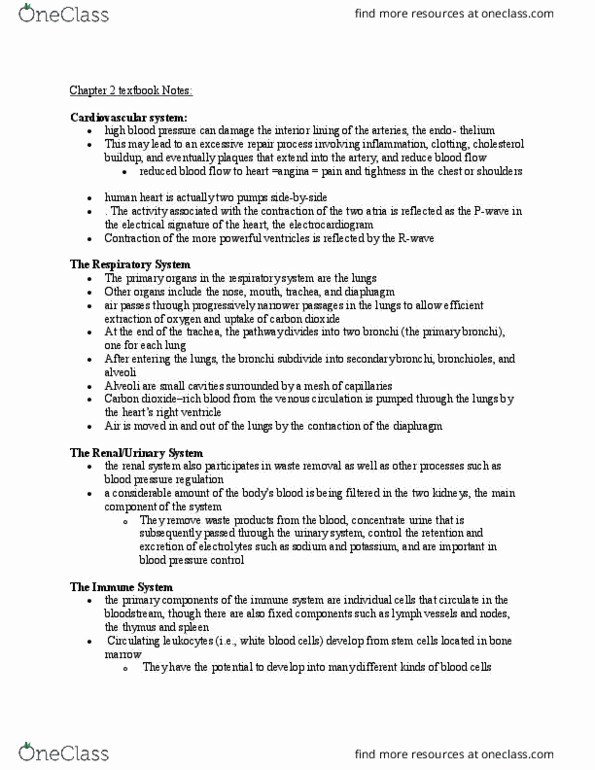 PSY 605 Chapter Notes - Chapter 2: Bronchus, Trachea, Angina Pectoris thumbnail