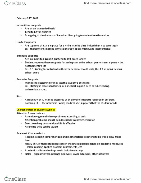 EDUC230 Lecture Notes - Lecture 5: Physical Therapy, Neurotypical, Learned Helplessness thumbnail