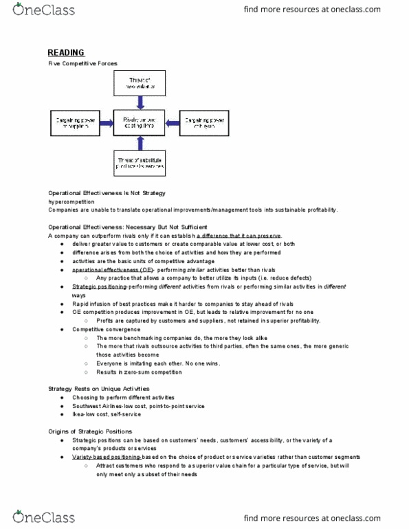 SMG SM 131 Lecture Notes - Lecture 7: Competitive Advantage, Cost Leadership, Continual Improvement Process thumbnail