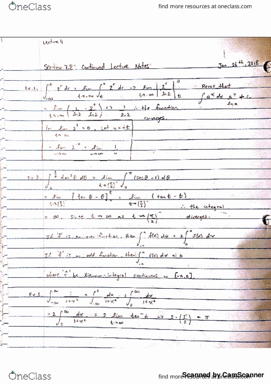 Calculus 1301A/B Lecture 11: Section 7.8 and 11.1 thumbnail