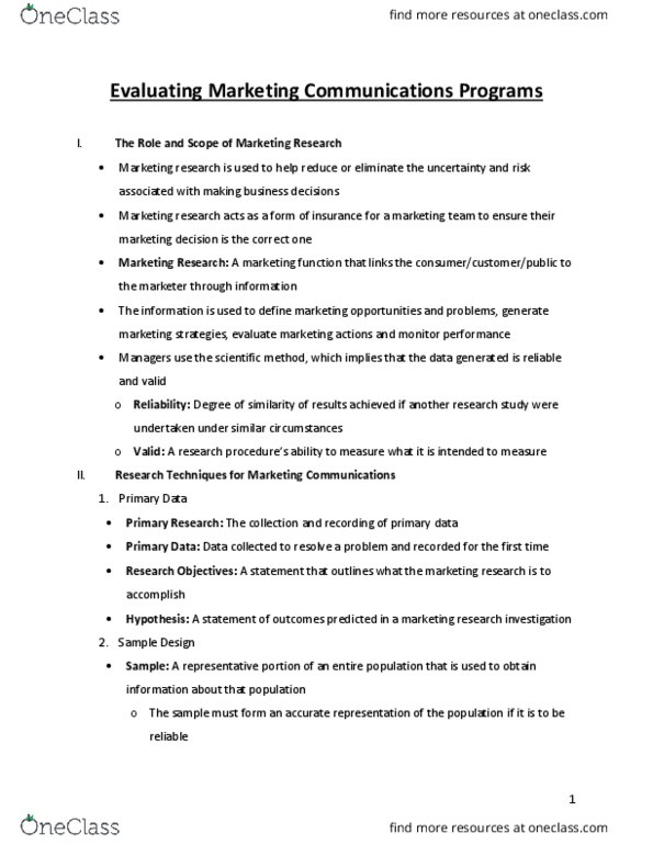Management and Organizational Studies 3322F/G Chapter Notes - Chapter 12: Research I University, Scientific Method, Pupilometer thumbnail