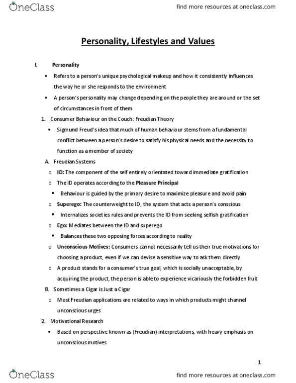 Management and Organizational Studies 3321F/G Chapter Notes - Chapter 6: Global Health, Lohas, Workaholics thumbnail