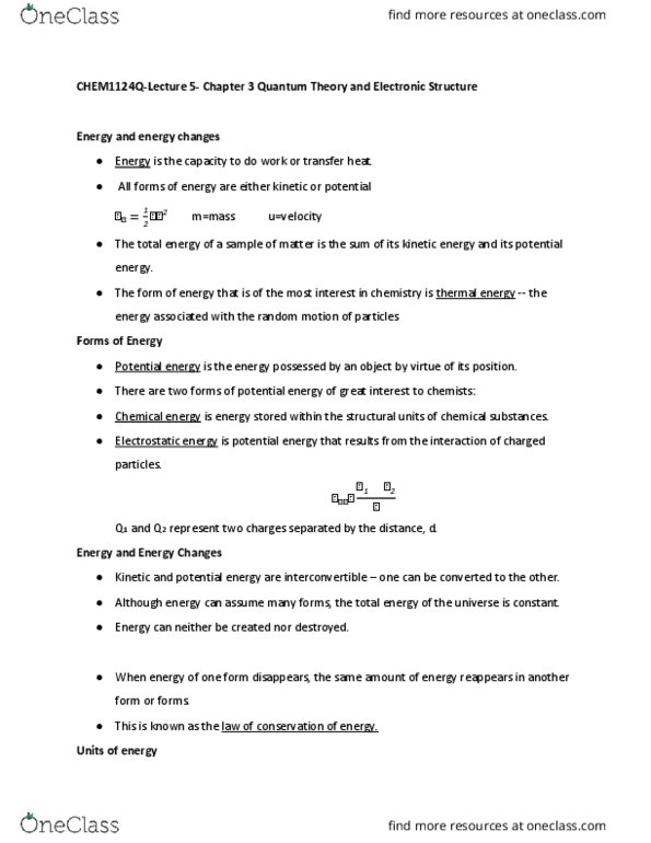 CHEM 1124Q Lecture Notes - Lecture 5: James Prescott Joule, Tennis Ball, Roger Federer thumbnail