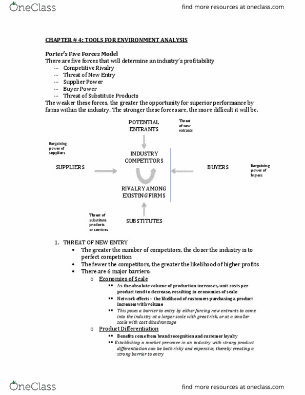 BU481 Chapter Notes - Chapter 4: Product Differentiation, Network Effect, Perfect Competition thumbnail